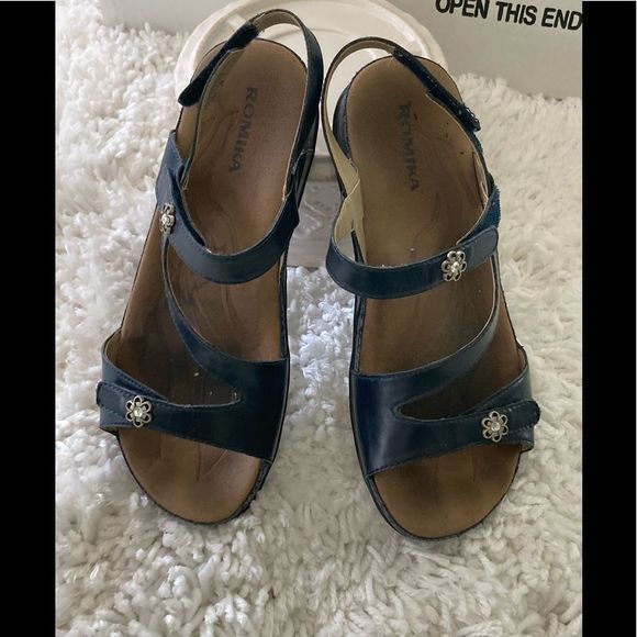 RoMika a Fidschi 54 Leather Strappy Sandals Size 7 - Picture 5 of 6